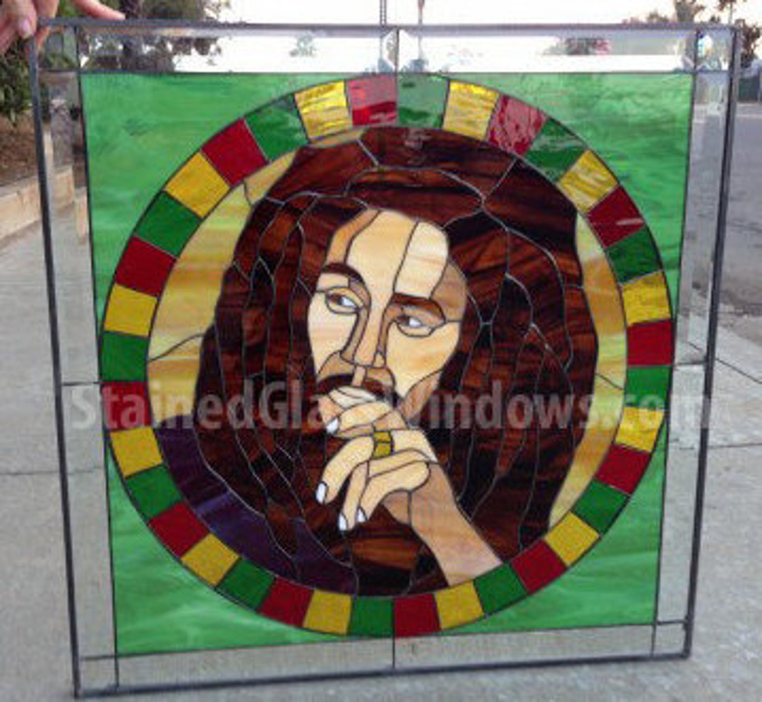 Bob Marley Glass Art - Stained Glass Window Panel, Hangings