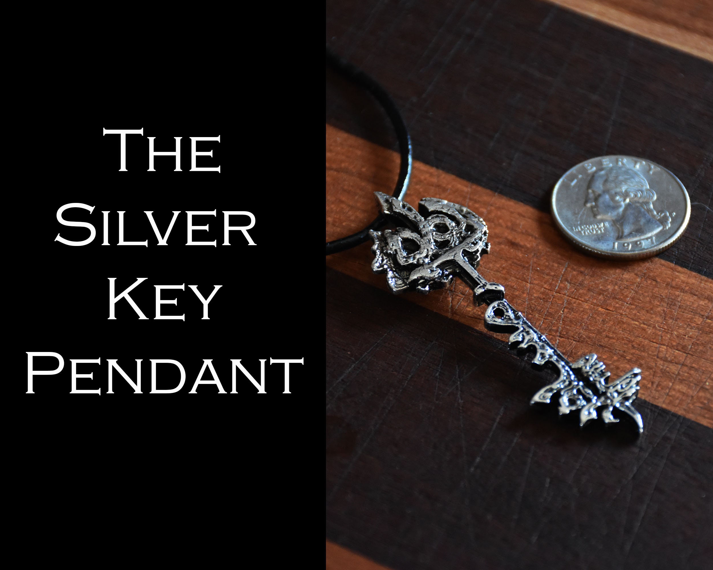 Tiny Key Necklace - Tiny Sterling Silver Heart Key Necklace - Key Charm - Little Key Necklace - Tiny Heart Key Pendant - Sterling Key Charm