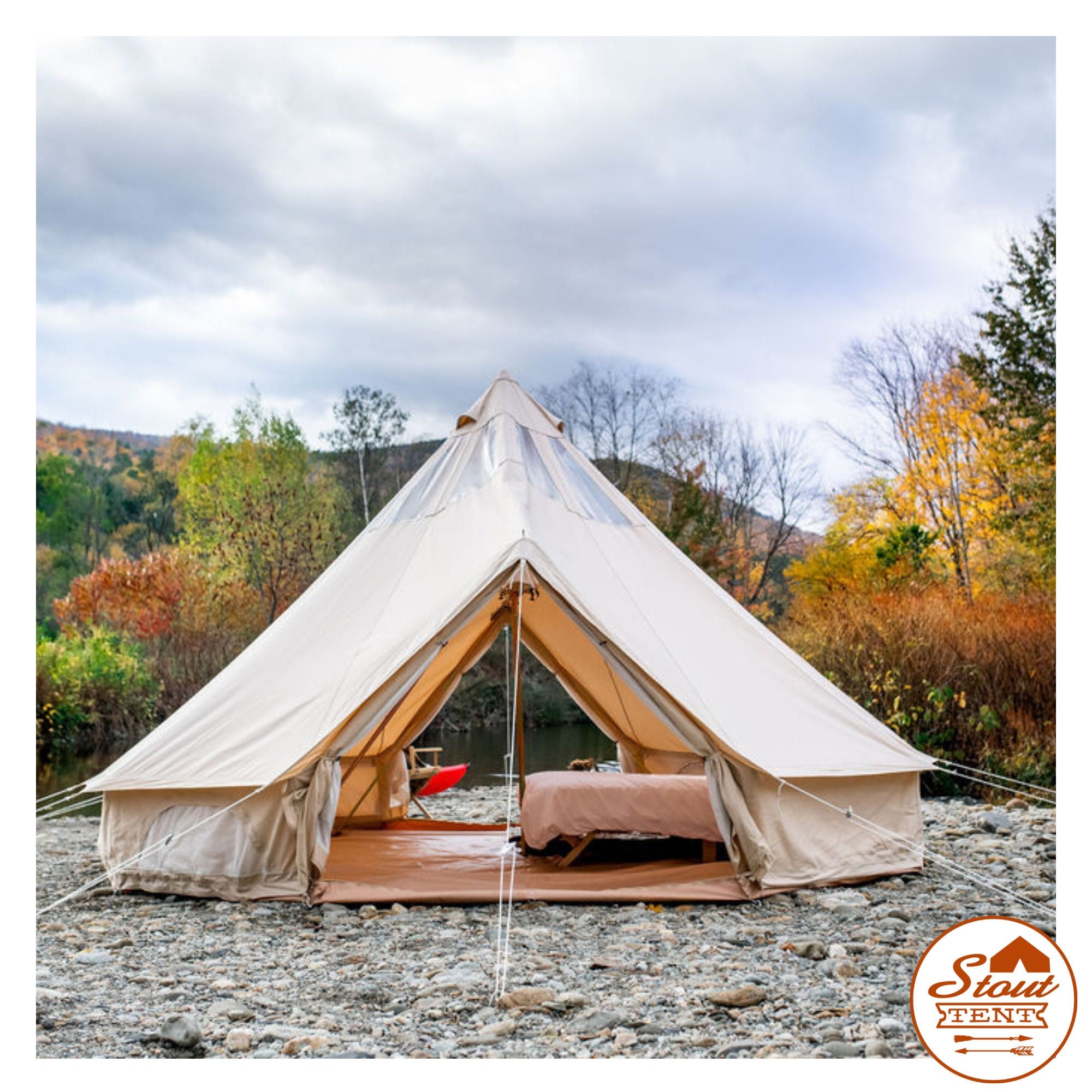 STARGAZER - Double wall - Double Door - 5M Glamping Bell Tent by Stout Tent