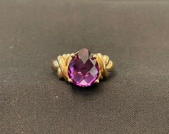 Anillo de oro de amatista Tamaño 7