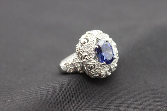 Details about 925 Sterling Silver Sapphire Blue & Clear Cubic Zircon Band Ring Size 7 & 8 Details about 925 Sterling Silver Sapphire Blue & Clear Cubic Zircon Band Ring Size 7 & 8