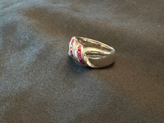 Purple Garnet Sterling Silver Ring Size 6 - image 2