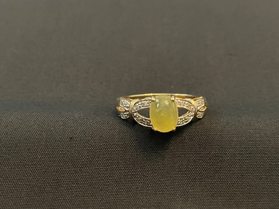 Yellow Quartz 14k Gold Ring Size 7 - image 1