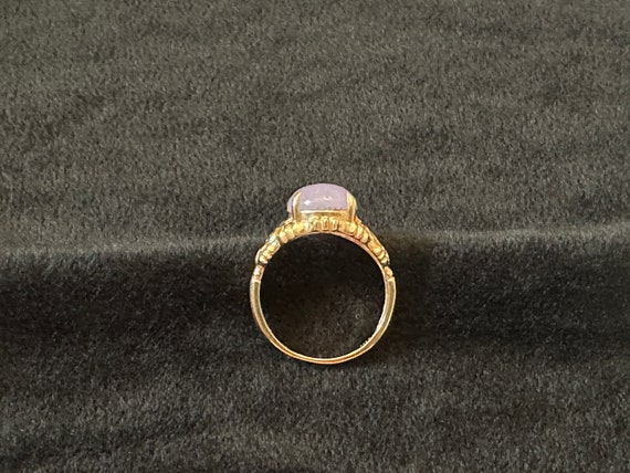 Lavender Tourmaline 14k Gold Ring Size 6 - image 4