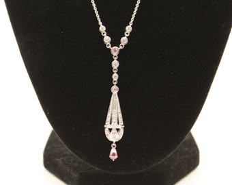 Sterling Silver Necklace with Gemstones