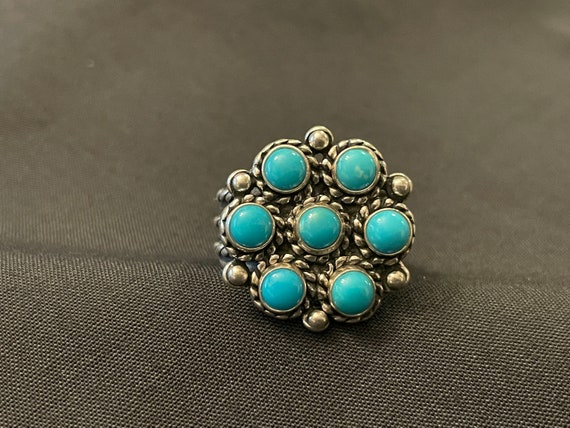 Turquoise Sterling Silver Ring Size 5 3/4 - image 1