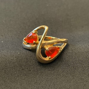 Spessartite Garnet Gemstone 14k Gold Ring Size 5 3/4