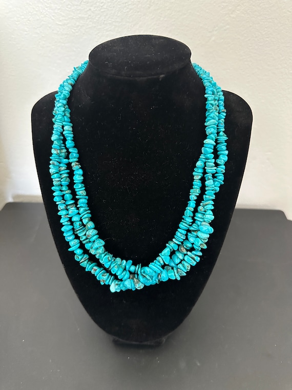 Turquoise Gemstone Sterling Silver Necklace