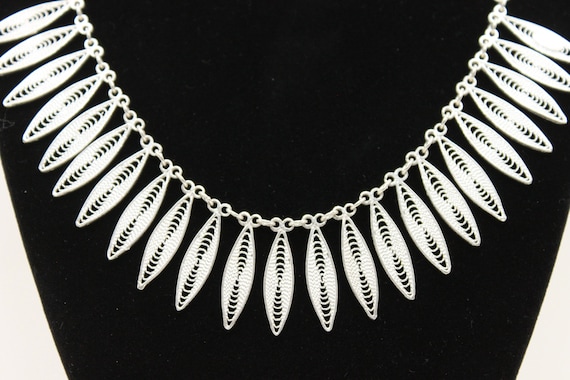 Feather Sterling Silver Necklace - image 1