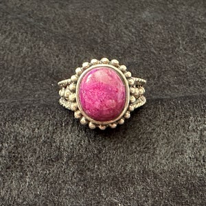Gemstone Sterling Silver Ring Size 6 3/4