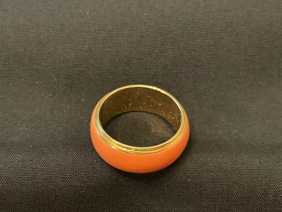 Peach Gold Ring 18k Size 5 3/4 - image 2