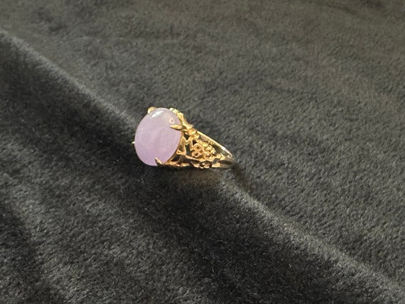 Lavender Tourmaline 14k Gold Ring Size 6 - image 2