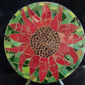 Stained Glass Mosaic Wall Art-Autumn Sunrise Sunflower
