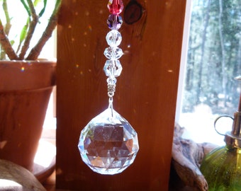 Swarovski Crystal Suncatcher - Rainbow Prism Maker, 40mm Ball