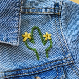 Option ADD-ON pour la veste en jean personnalisée Levi's Baby Toddler Broderie à la main Veste en jean personnalisée pour enfants, filles et garçons image 3
