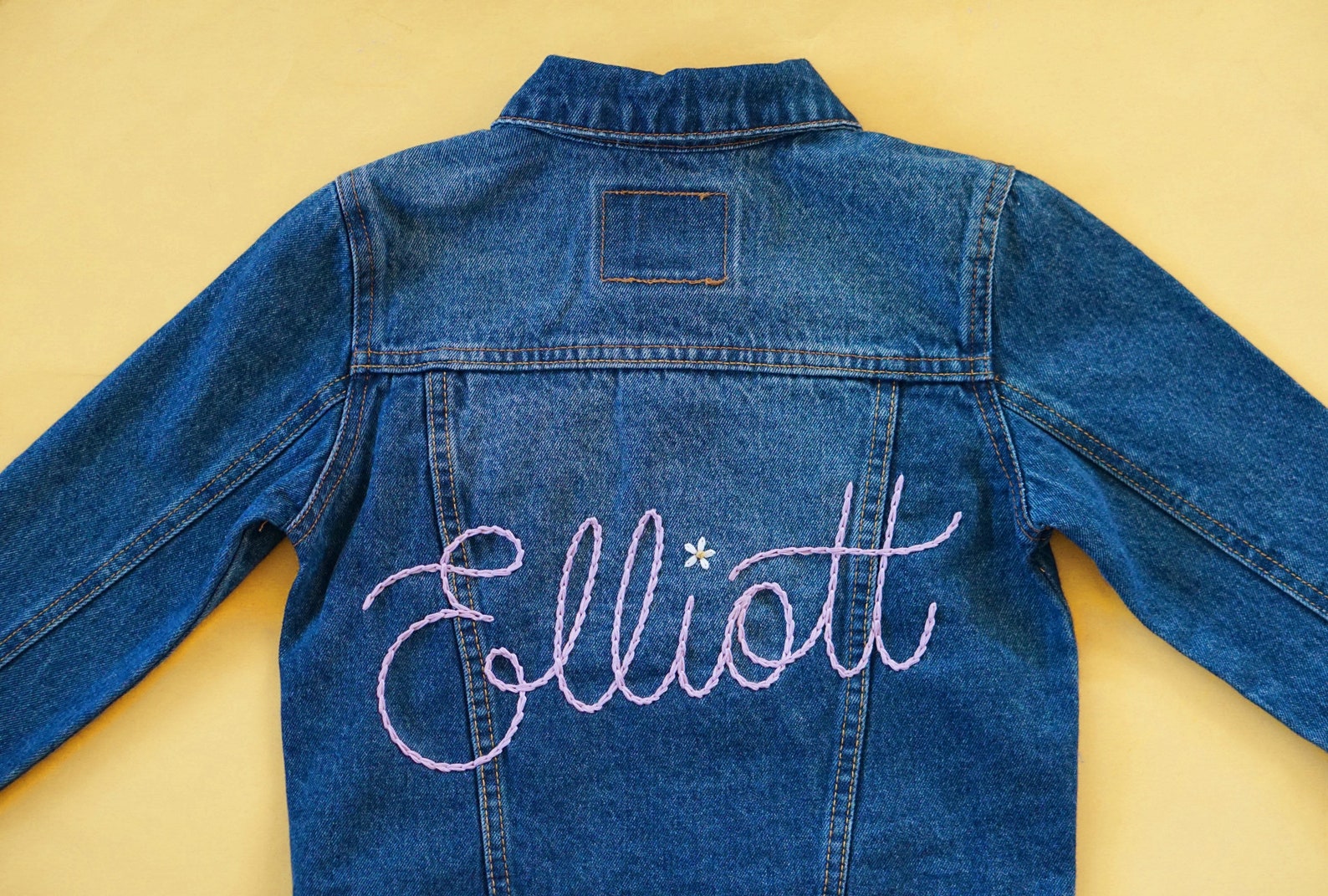 Custom Levis Hand Embroidered Kids Girls Boys Denim Jacket Etsy