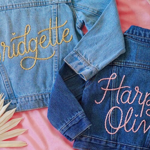 Personalized Toddler Denim Jacket Personalized Baby Jean Etsy