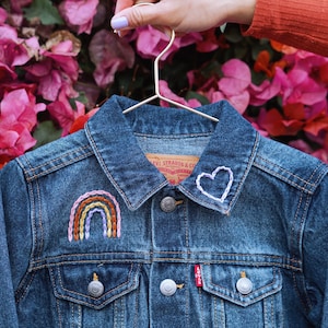 ADD-ON Option for Custom Levi’s Baby Toddler Denim Jacket | Hand Embroidered Chain Stitched | Personalized Kids Girls Boys Jean Jacket