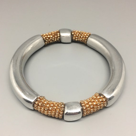 Striking Aluminum and Brass Bangle Bracelet from … - image 2