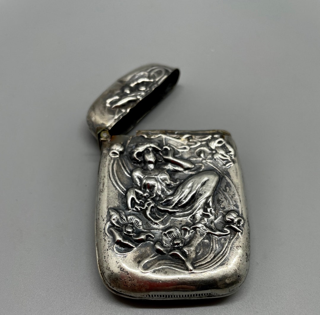 Art Nouveau Sterling Silver Match Safe - Etsy