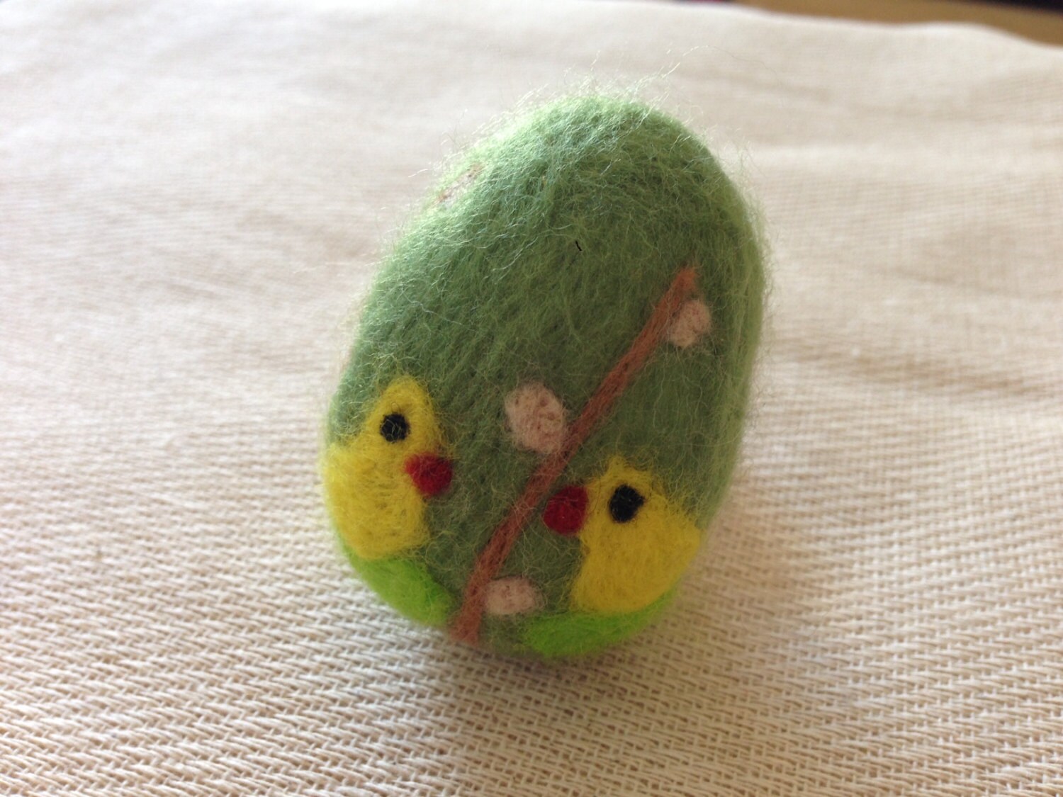 OOAK Needle Felted Easter egg "Toadstools in Sun"' Easter decoration