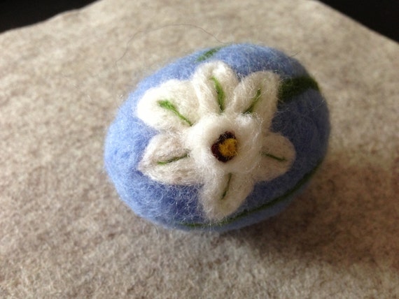 OOAK Needle Felted Easter egg "Toadstools in Sun"' Easter decoration
