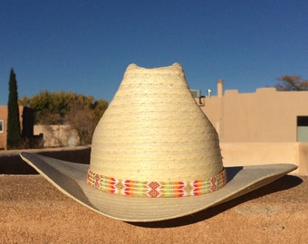 Los Lunas Beaded Cowboy Hatband Bead Loom Cowgirl Artisan Western Style Southwestern Rodeo Horses Hat Band