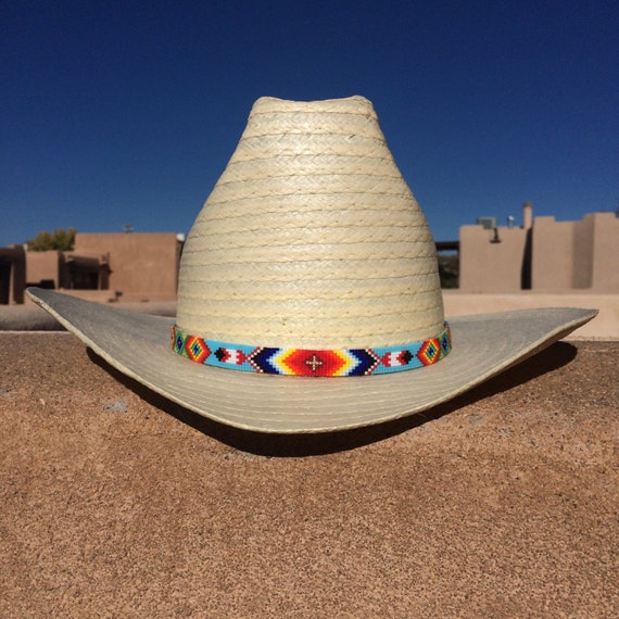 Desert Dance Beaded Cowboy Hatband Bead Loom Cowgirl Artisan