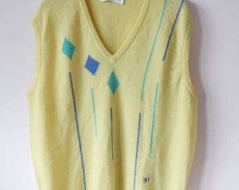 Pringle Scottish Wool Vest Large Made in Iceland