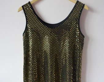 black sparkly vest tops uk