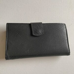 1960er 70er Vintage Graue Leder Geldbörse Geldbörse Made in England Retro Original Accessoire