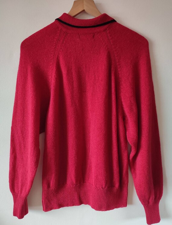 sure, please | SOLD🏷️ Cozy vintage 80s tomato red ribbed
