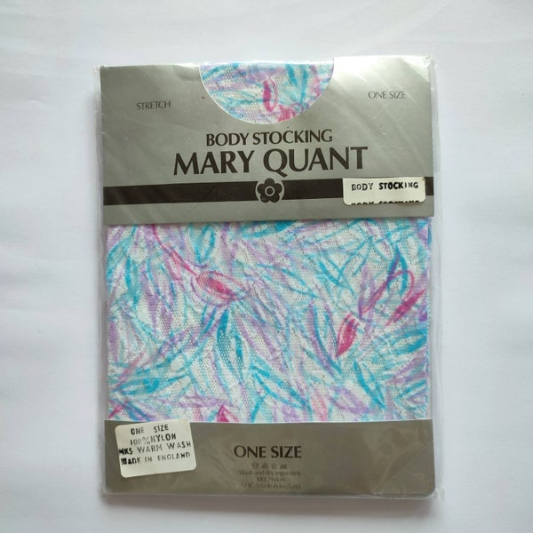 1970s Deadstock Brand New  - Mary Quant Floral Lace Body Stocking. Size UK 8/10