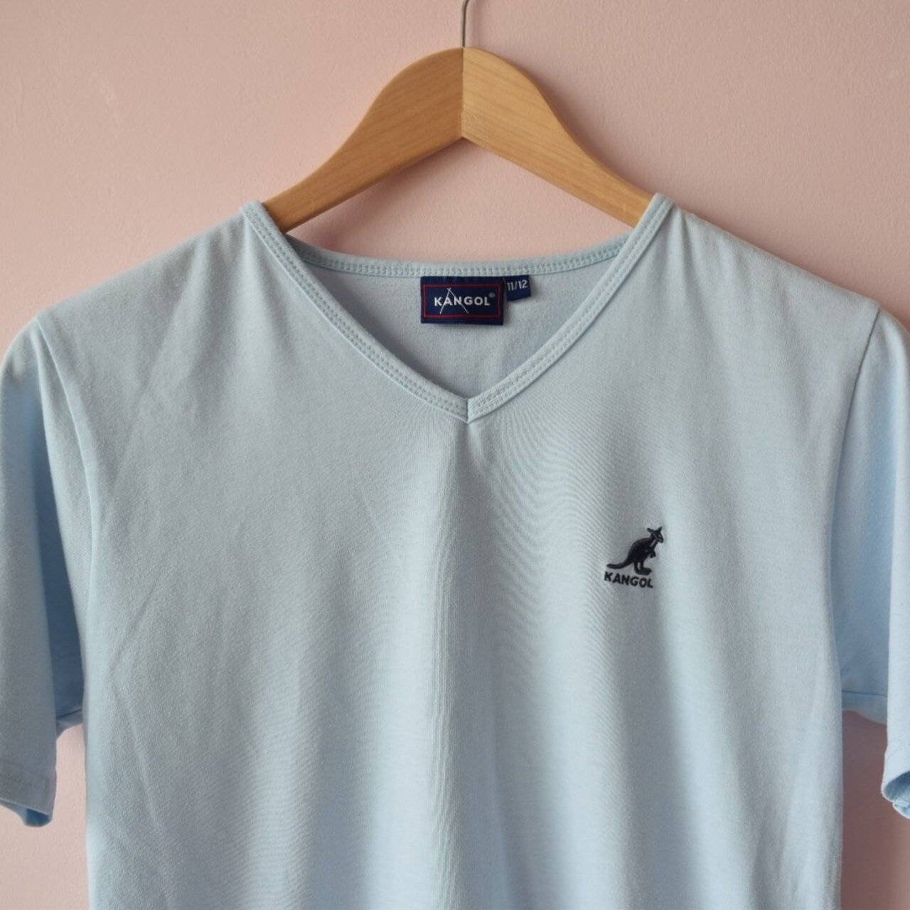 Vintage Baby Blue Kangol V neck T-shirt | Etsy