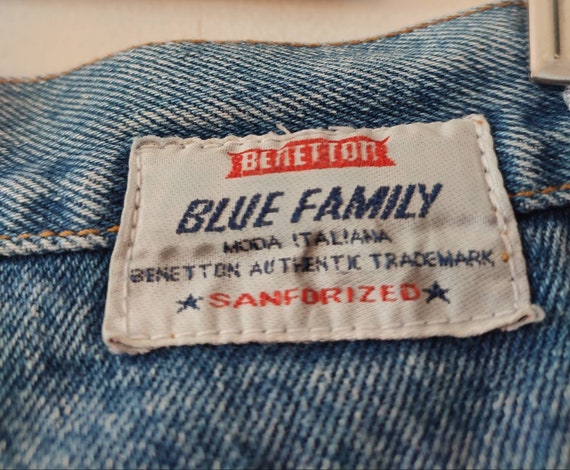 1980s Vintage Benetton Blue Family Straight Leg J… - image 7