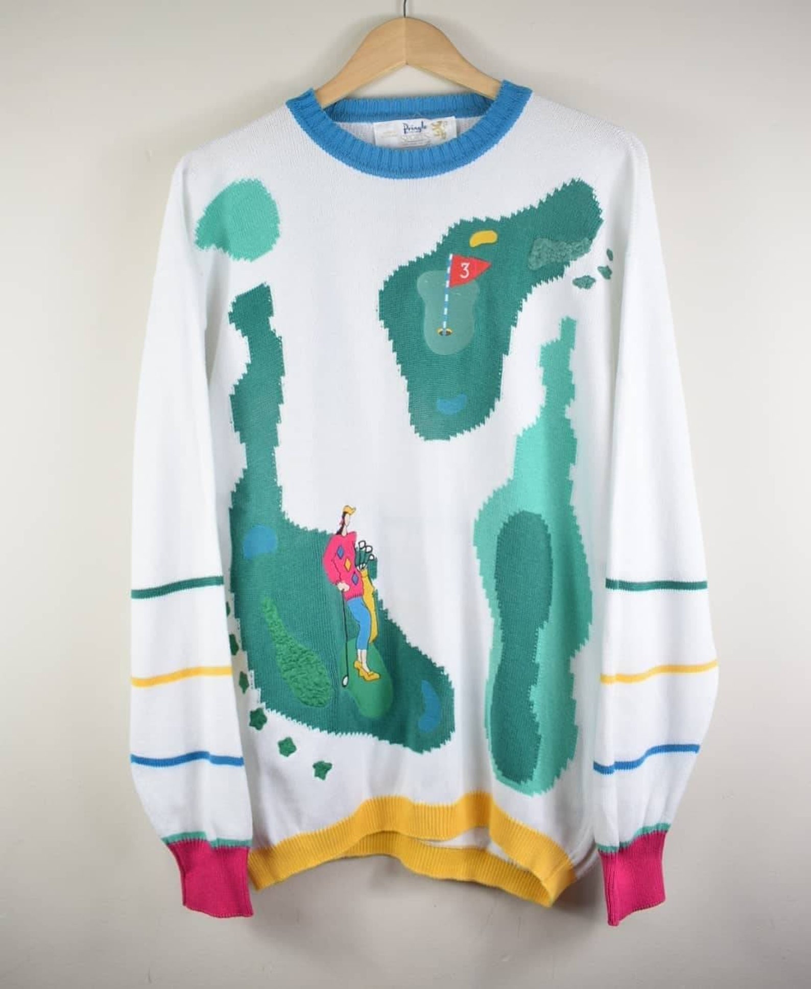 1980s 90s Vintage Pringle Sports Golf Jumper. Etsy