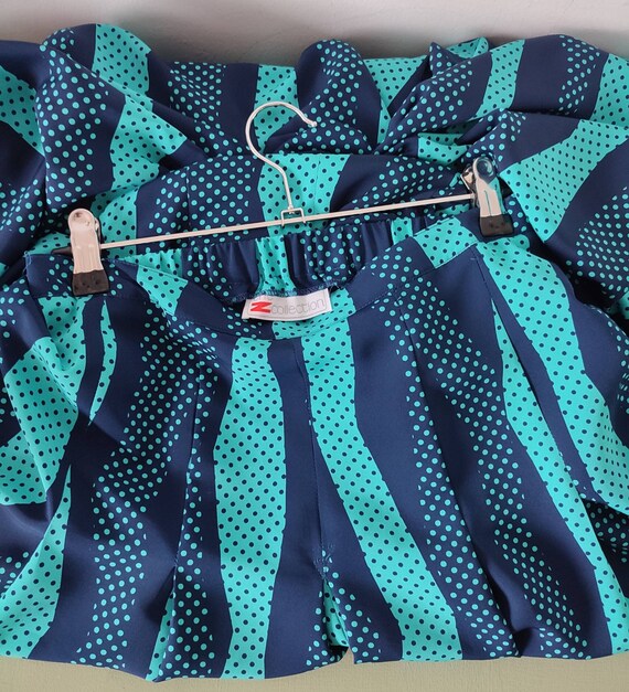 1990s Vintage Patterned Print Cullottes Shorts. UK Si… - Gem