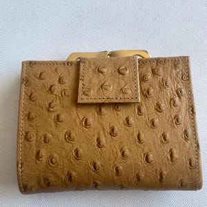 Monedero de cuero vintage de los años 60 y 70, accesorio original retro