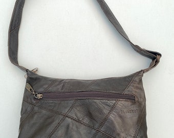 1990s Vintage Brown Leather Shoulder Handbag