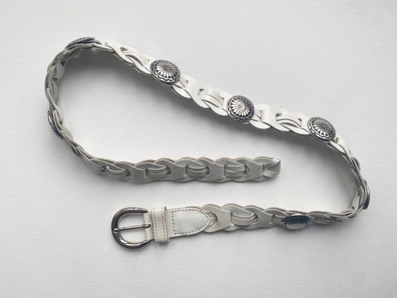 Vintage Metal Chain Engraved Belt 1890s Antique Victorian Engraved Metal Corset Chain Belt  main image 3