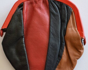 Vintage Patchwork Leather Small Coin Purse