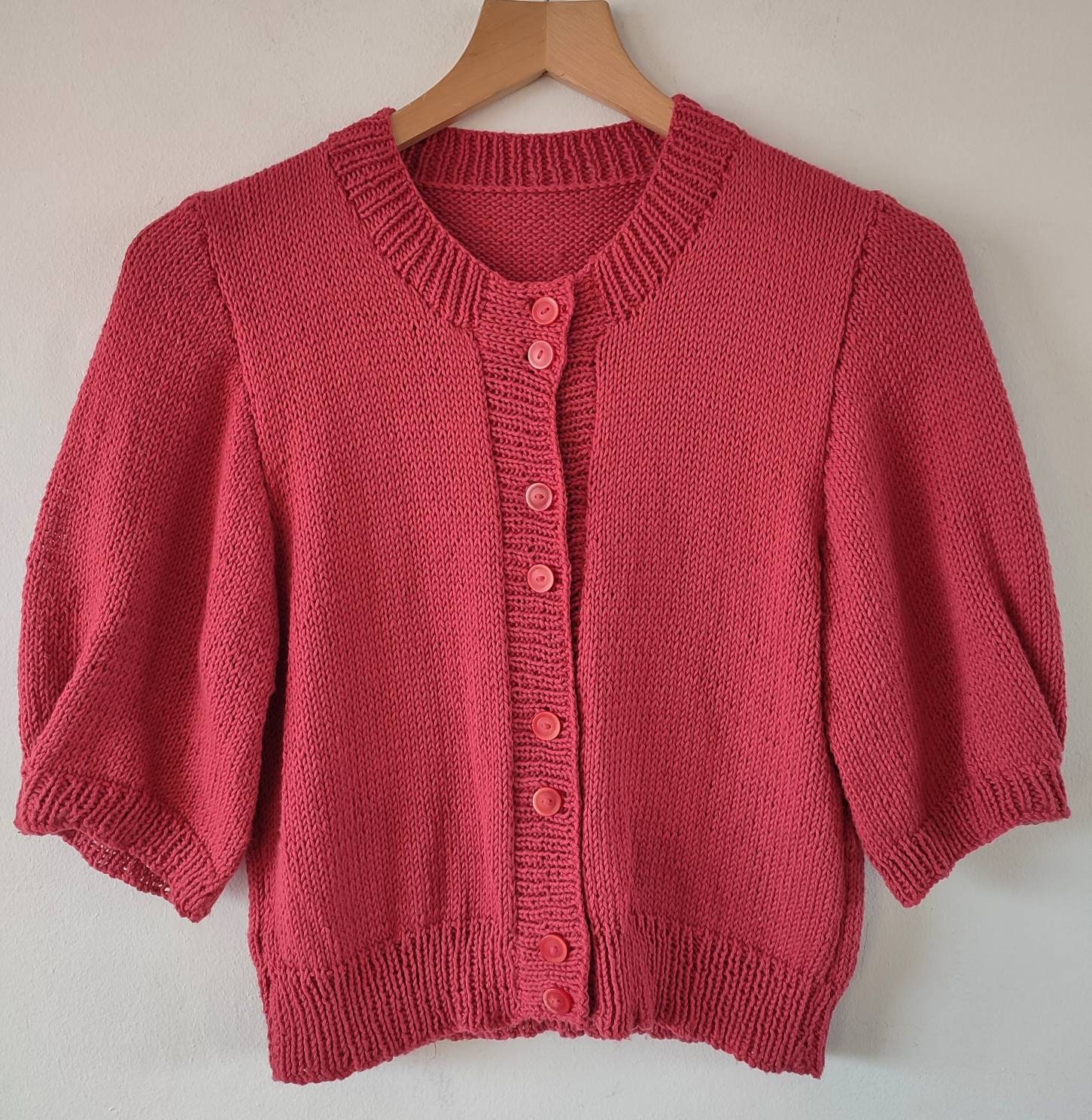 カーディガン England vintage hand knit cardigan. Vintage Knit Cardigan - Honeycomb Hand Knit - Size S – All