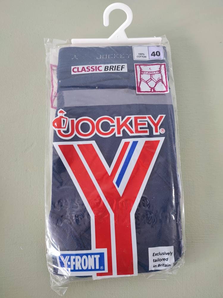 Vintage Jockey Men's Navy Blue Briefs Y Fronts Underwear. Size 40