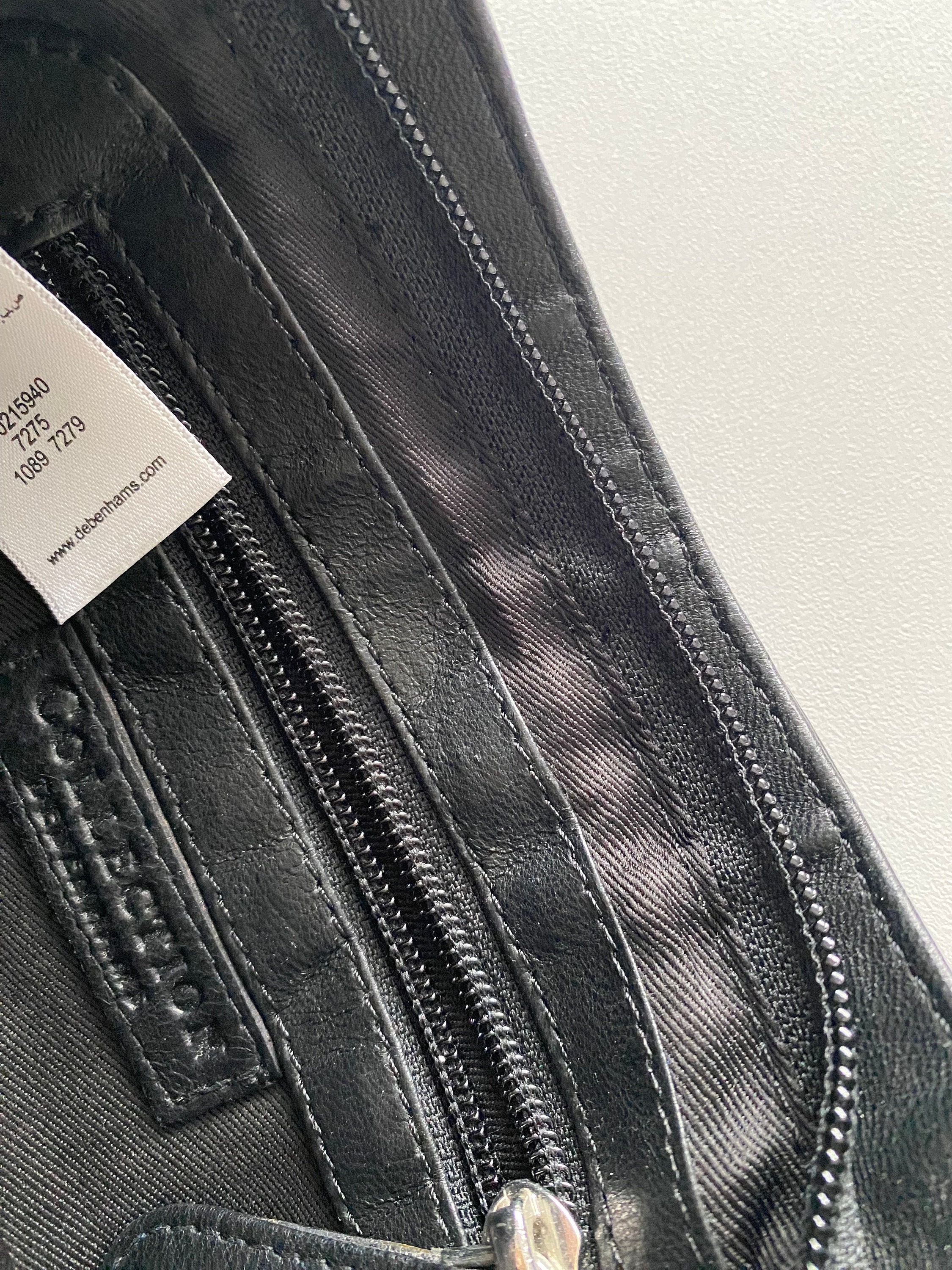 Debenhams black leather bag deals