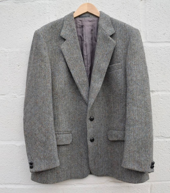 Vintage Harris Tweed Wool Jacket. Size 44 Reg. - Etsy