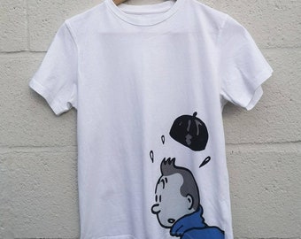Camiseta con estampado de Tintín, talla 12, estilo retro, dibujos animados, cómic, nostalgia.