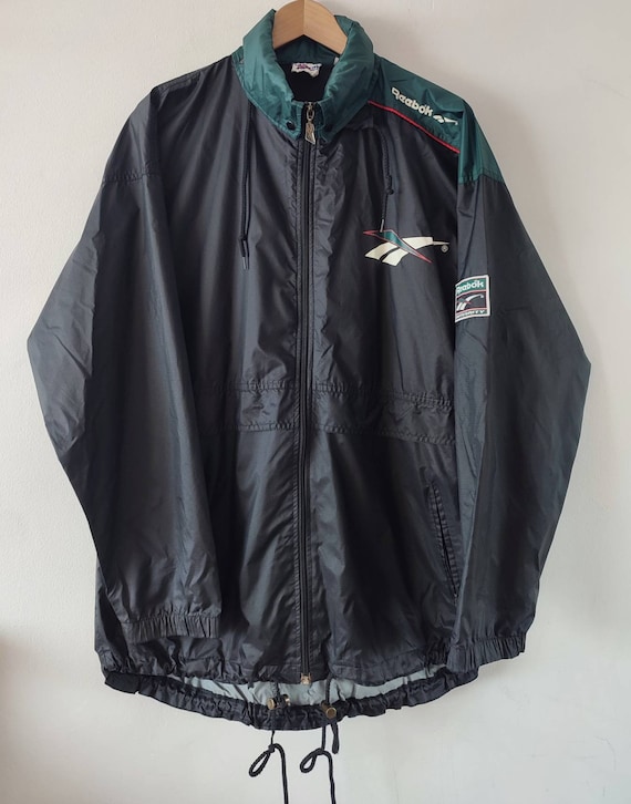 1990s Vintage Reebok Integrity Long Windbreaker Sports Jacket