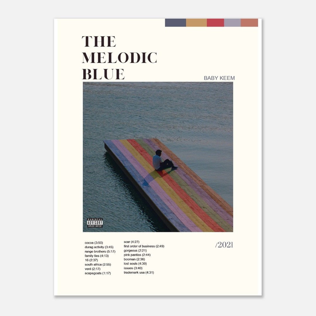 Baby Keem the Melodic Blue Album Cover Rap Music 2021 Room Art Etsy