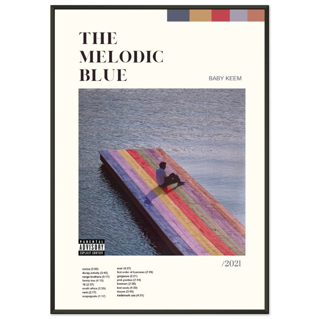 Baby Keem the Melodic Blue Album Cover Rap Music 2021 Room Art Etsy
