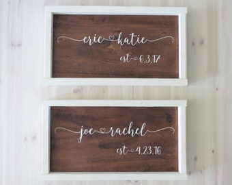 Custom Wedding Gift, Custom Wedding Sign, Custom Anniversary Gift, Rustic Wood Sign, Wood Framed Sign, Gift for Her, Gift for Him, Valentine
